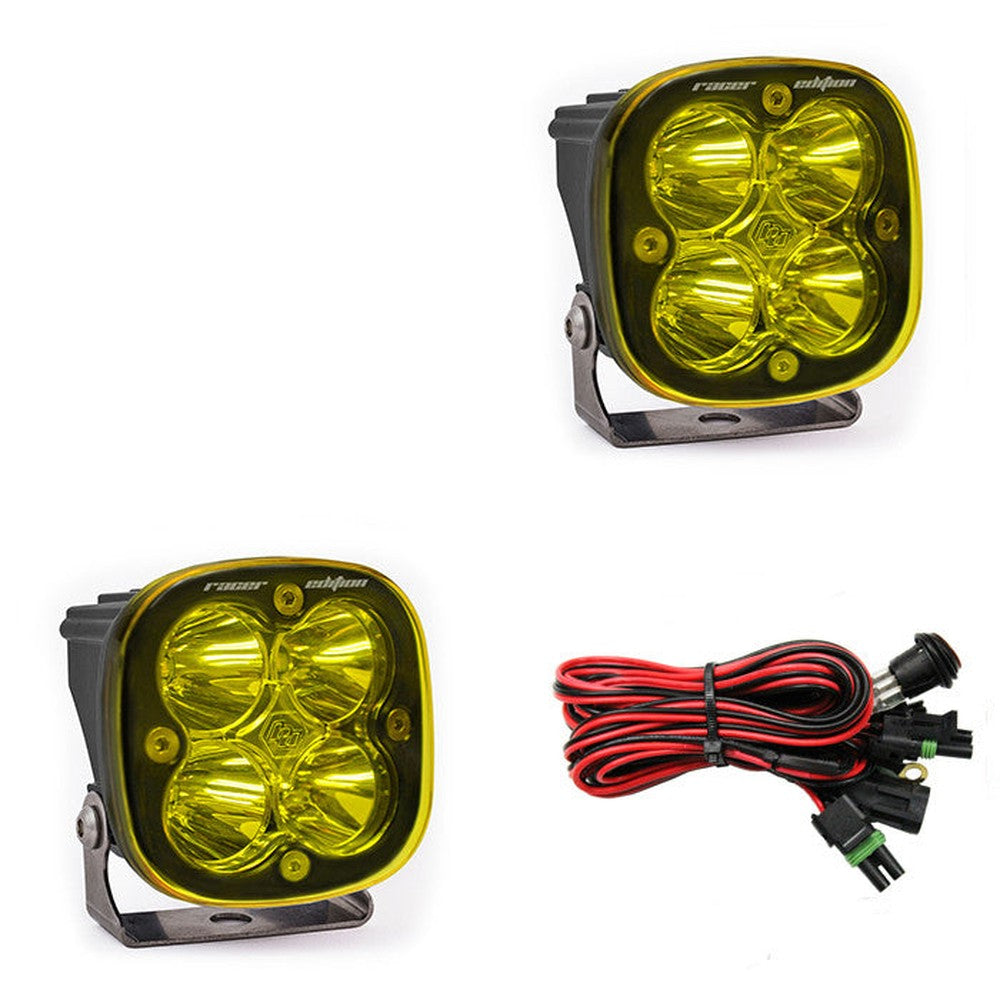 Baja Designs Squadron Racer Edition LED Light Pod Pair, Racer Spot Pattern, Amber - Apollo Off-Road