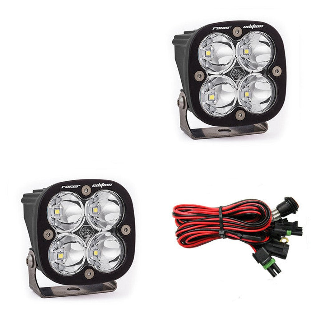 Baja Designs Squadron Racer Edition LED Light Pod Pair, Racer Spot Pattern, Clear - Apollo Off-Road