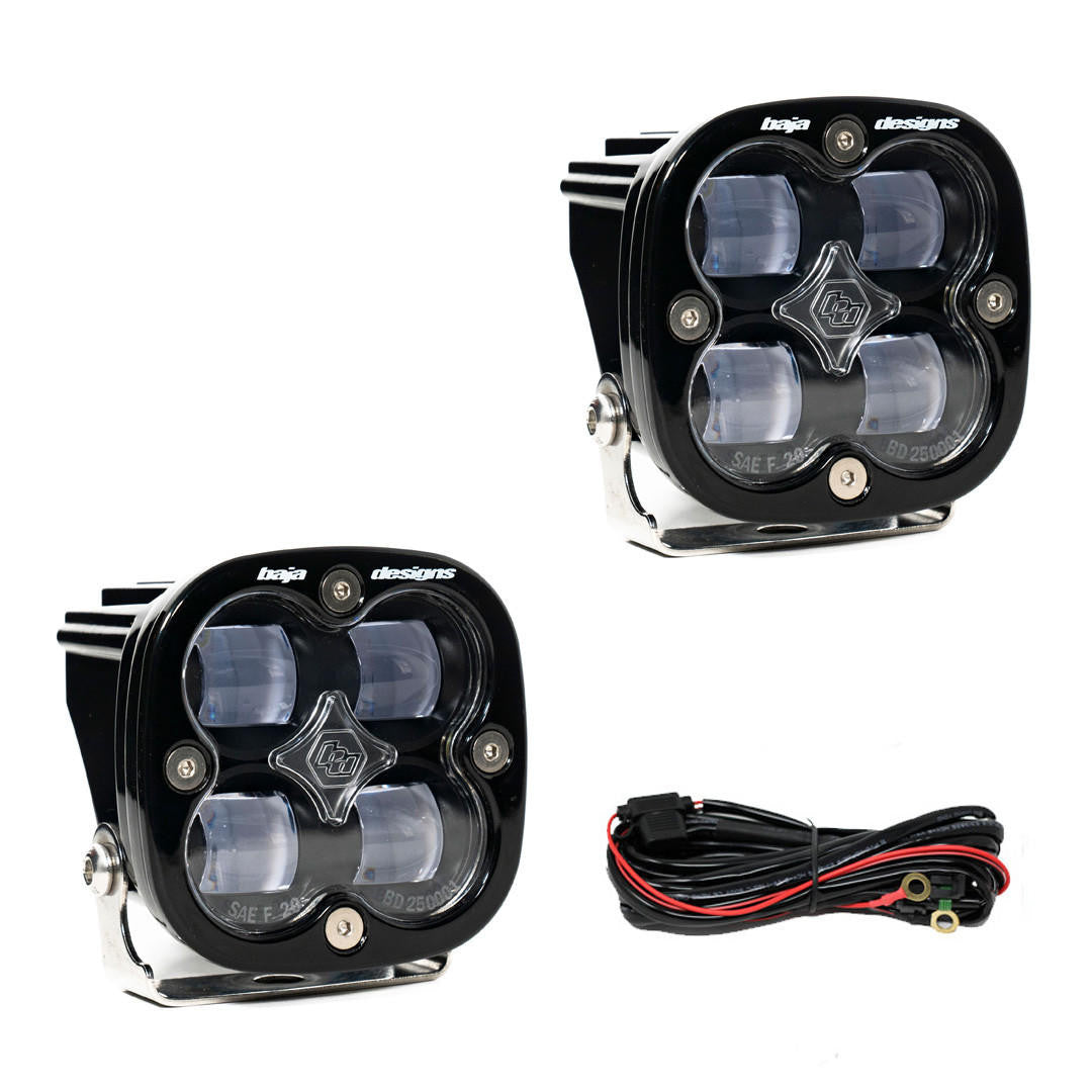 Baja Designs Squadron SAE LED Auxiliary Light Pod Pair, Clear - Apollo Off-Road