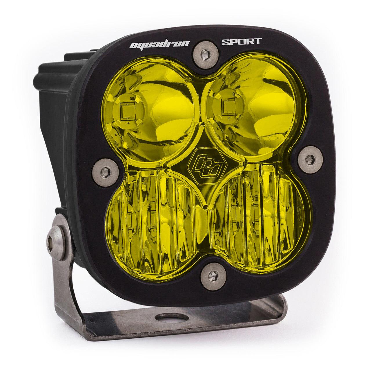 Baja Designs Squadron Sport Black LED Light Pod, Driving-Combo Pattern, Amber - Apollo Off-Road