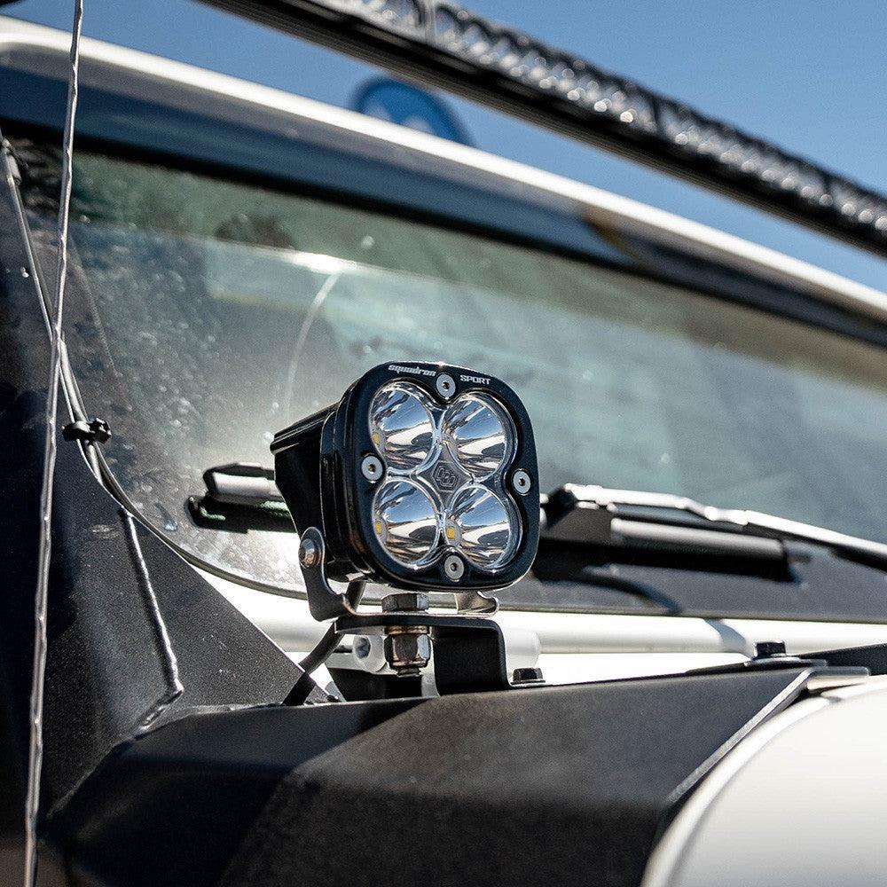 Baja Designs Squadron Sport Black LED Light Pod Pair, Driving-Combo Pattern, Clear - Apollo Off-Road