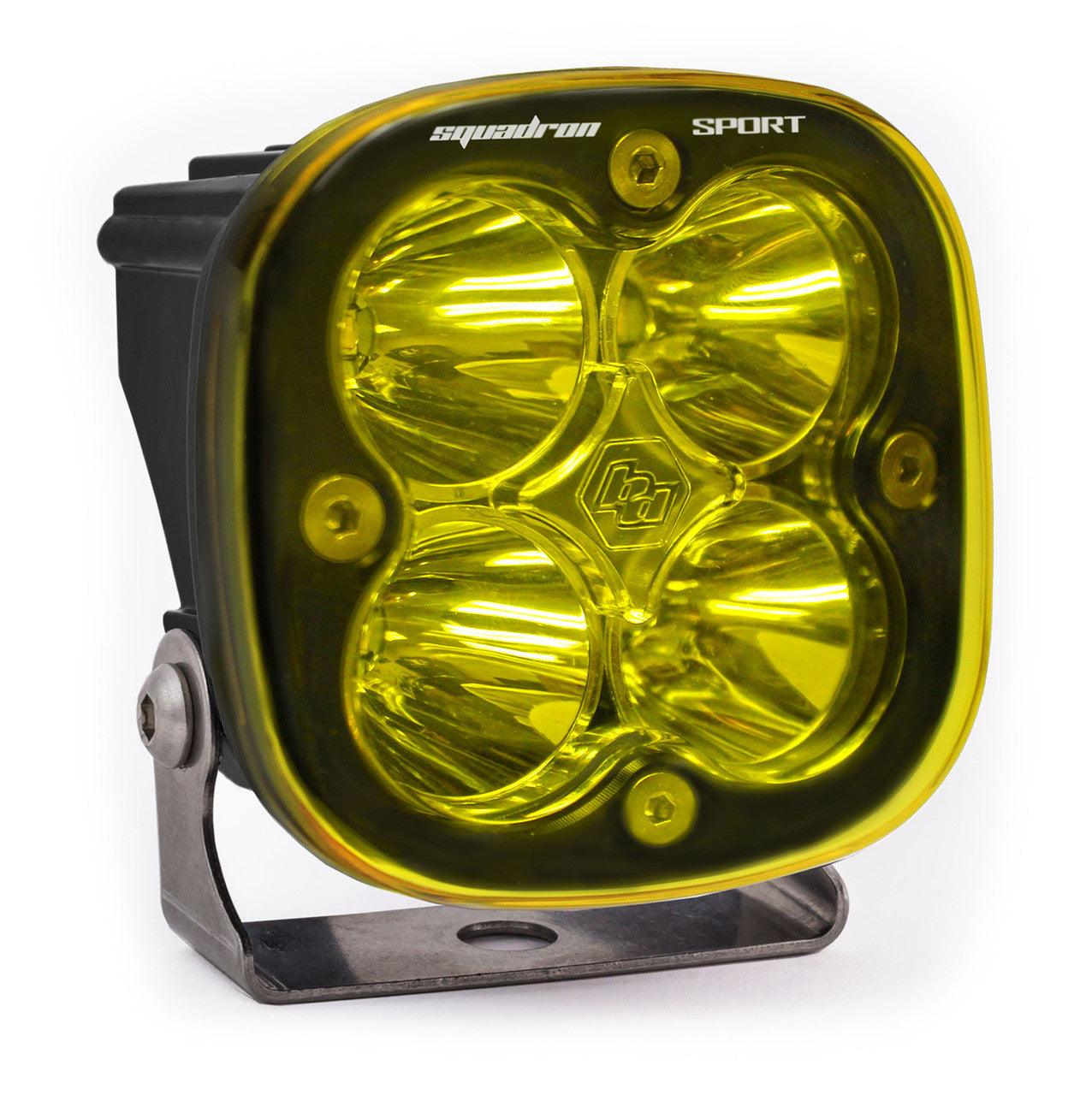 Baja Designs Squadron Sport Black LED Light Pod, Spot Pattern, Amber - Apollo Off-Road