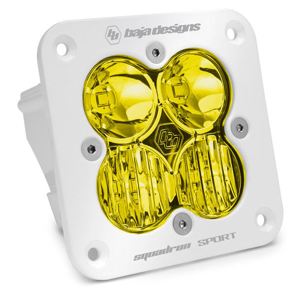 Baja Designs Squadron Sport White Flush Mount LED Light Pod, Driving-Combo Pattern, Amber - Apollo Off-Road