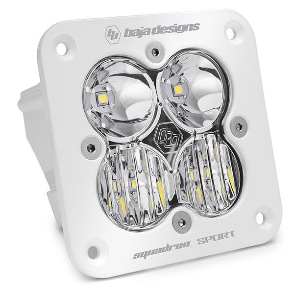 Baja Designs Squadron Sport White Flush Mount LED Light Pod, Driving-Combo Pattern, Clear - Apollo Off-Road