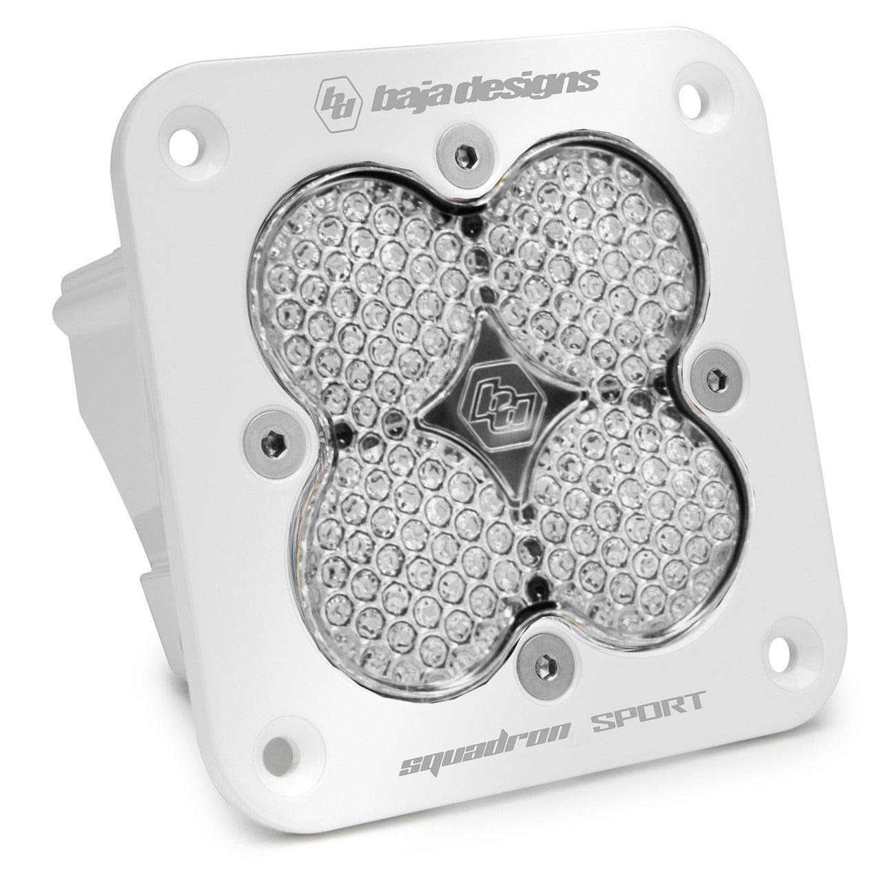 Baja Designs Squadron Sport White Flush Mount LED Light Pod, Work-Scene Pattern, Clear - Apollo Off-Road