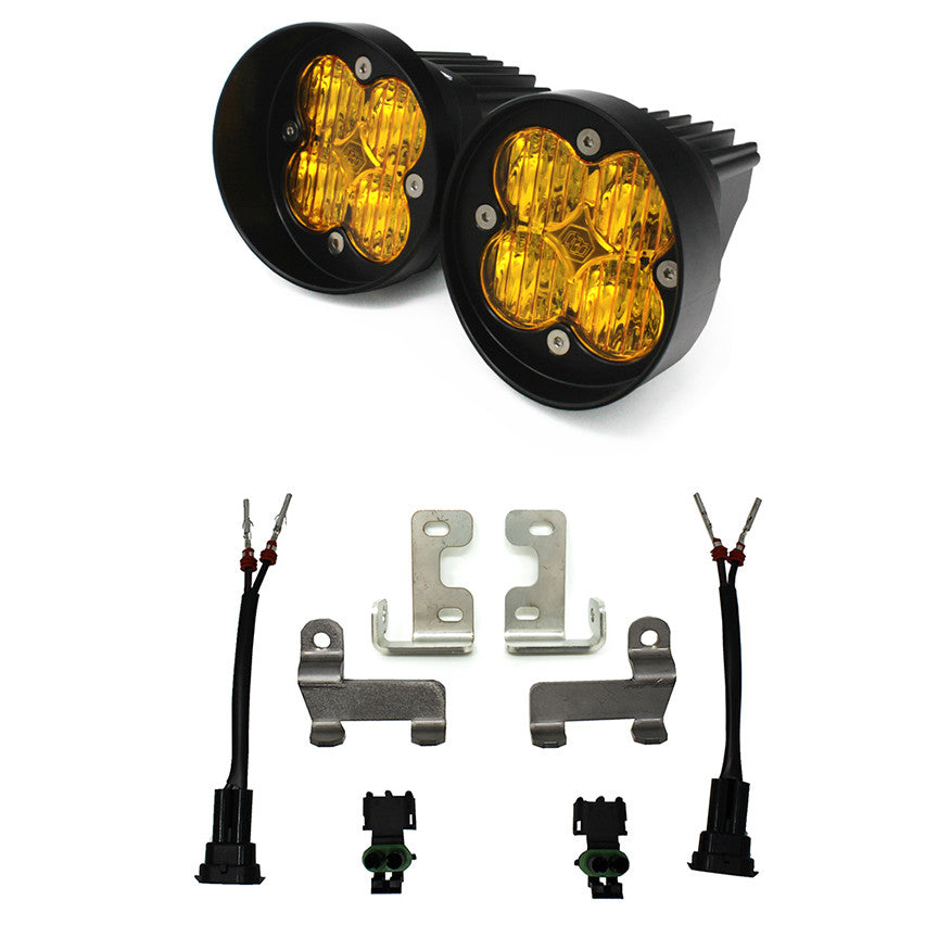 Baja Designs Toyota Squadron-R Sport Amber Fog Pocket Light Kit - Toyota 2016-21 RAV4, 2014-19 Highlander - Apollo Off-Road
