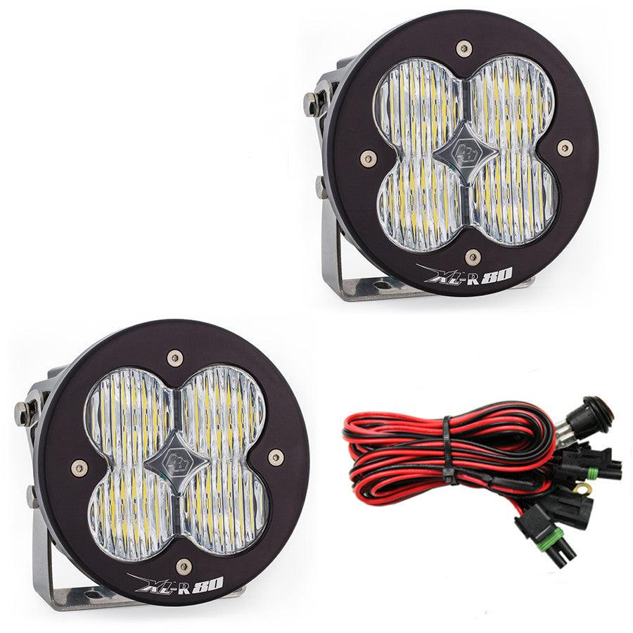 Baja Designs XL-R 80 LED Light Pod Pair, Wide Cornering Pattern, Clear - Apollo Off-Road