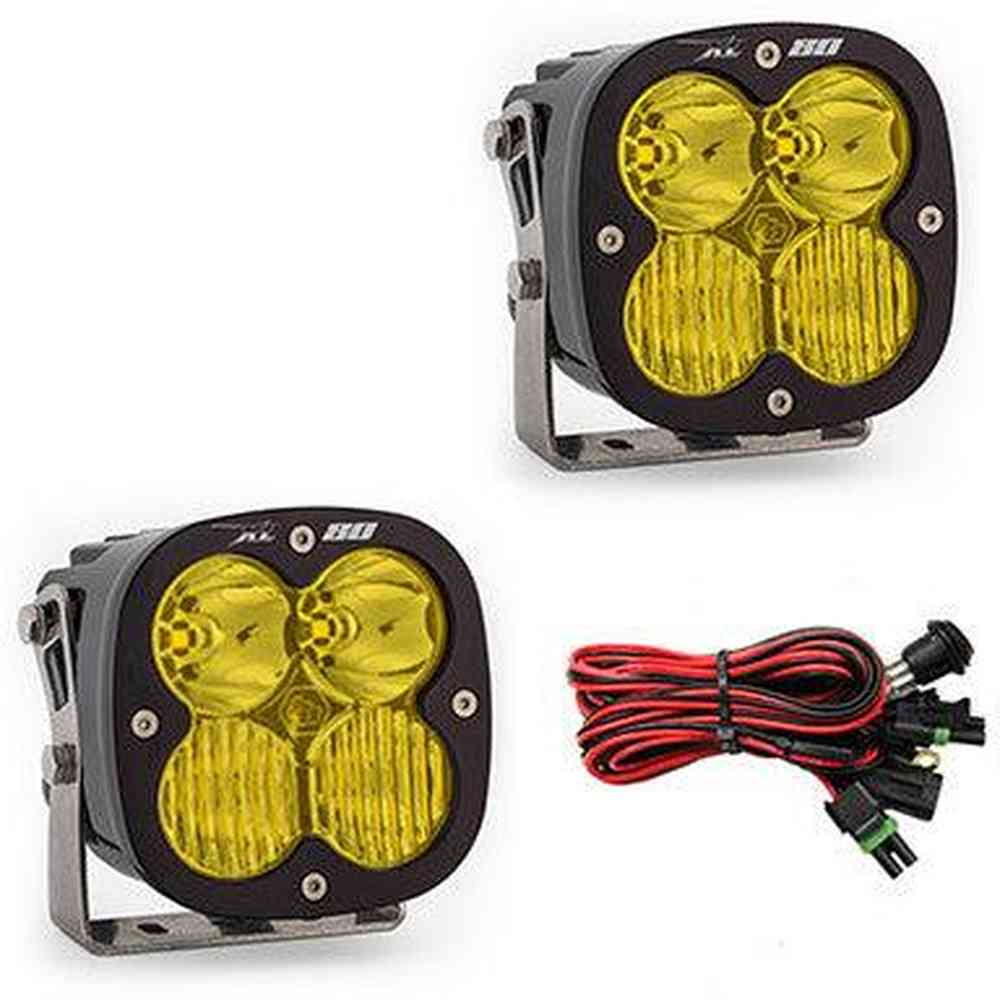 Baja Designs XL80 LED Light Pod Pair, Driving-Combo Pattern, Amber - Apollo Off-Road