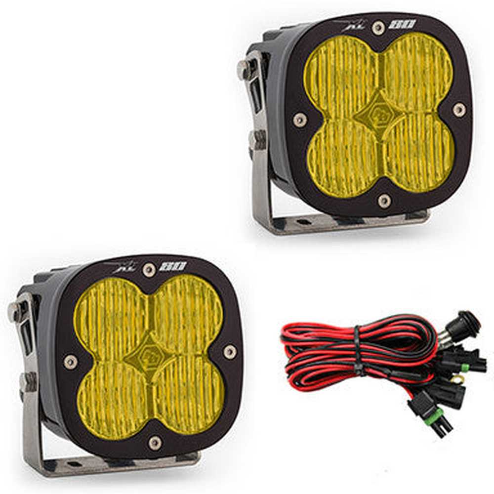 Baja Designs XL80 LED Light Pod Pair, Wide Cornering Pattern, Amber - Apollo Off-Road