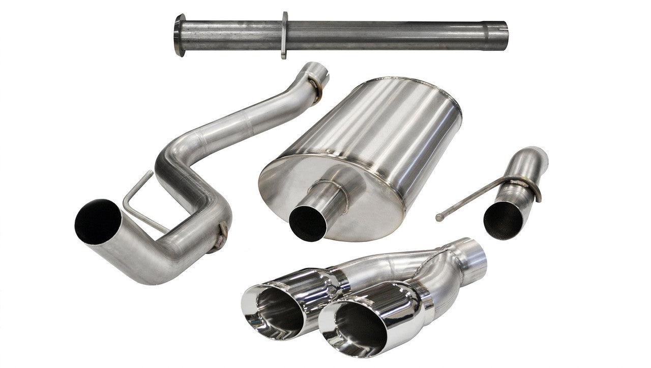 Cat-Back Xtreme Single Side Exit Exhaust 4.0 Inch Polished Tips 11-14 Ford F150 Raptor 6.2L V8 144.0 Inch Wheelbase Stainless Steel - Apollo Off-Road
