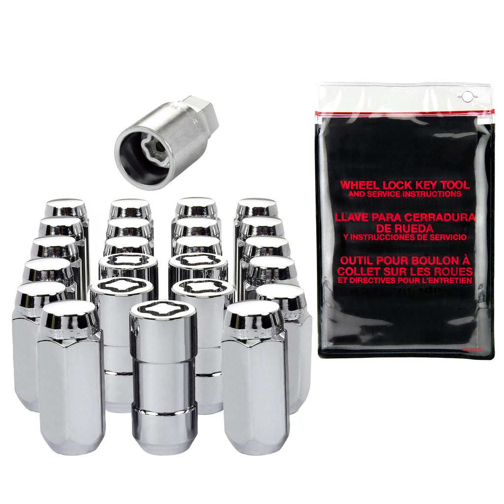 Cone Seat Exposed Style 23-Piece Wheel Installation Kit-Chrome 84585 - Apollo Off-Road