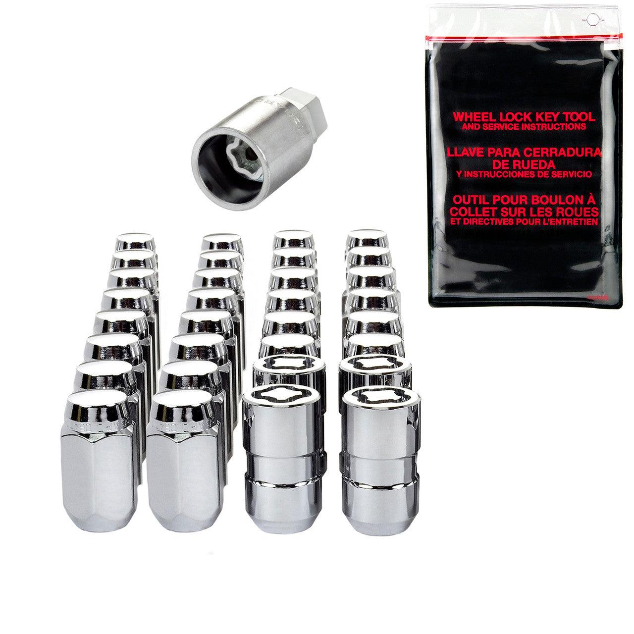 Cone Seat Exposed Style Wheel Installation Kit-Chrome 84825 - Apollo Off-Road