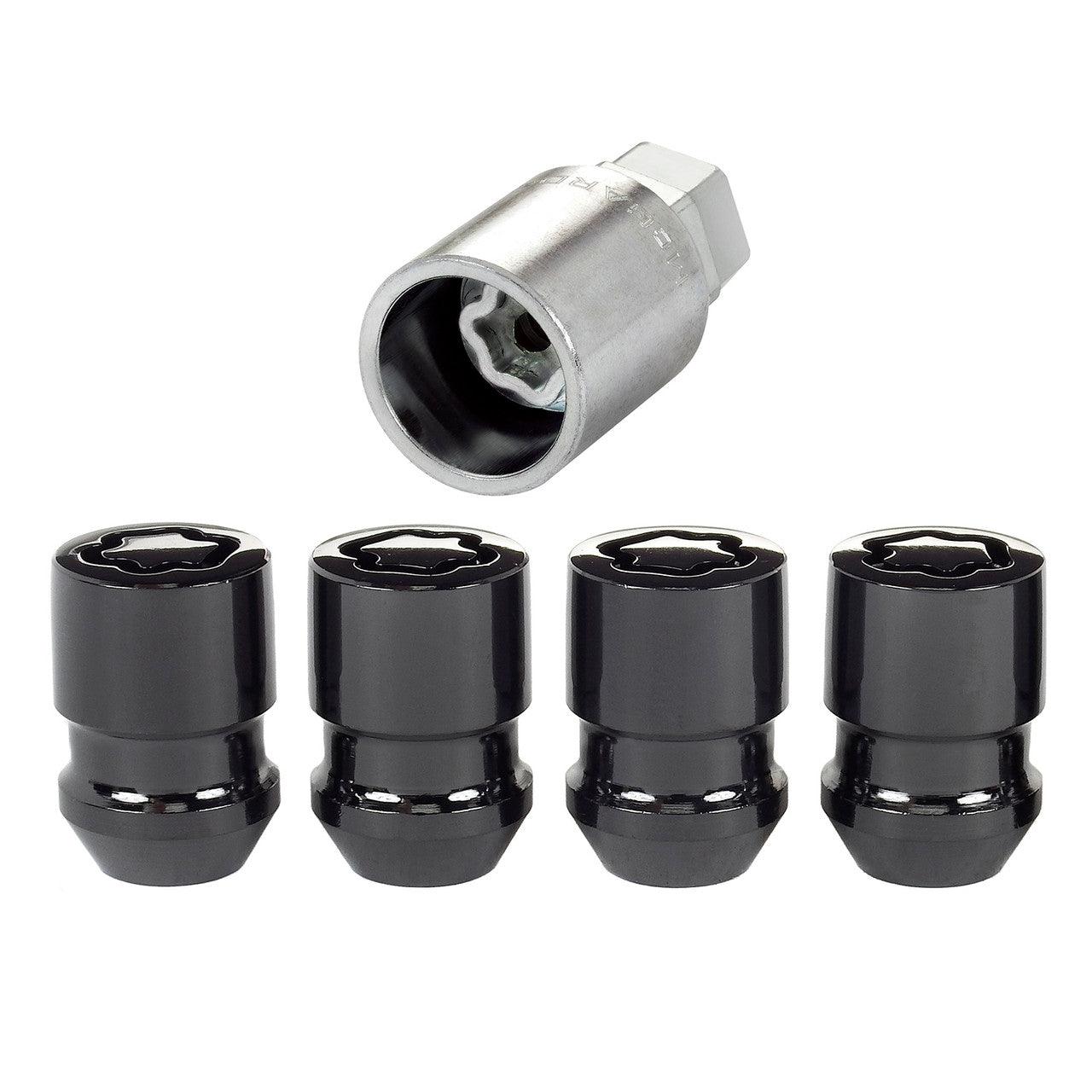 Cone Seat Exposed Style Wheel Locks-Black 24025 - Apollo Off-Road