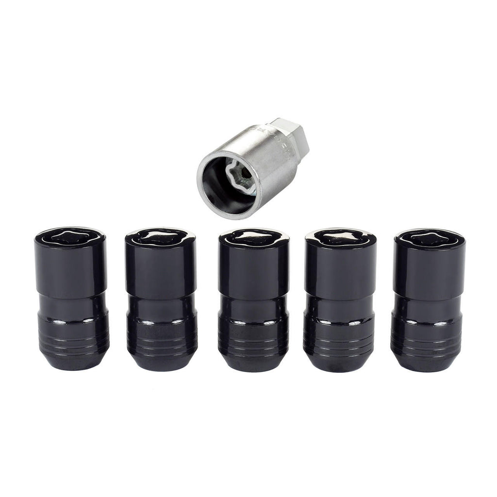 Cone Seat Exposed Style Wheel Locks-Black-5 Lock Set 24516 - Apollo Off-Road