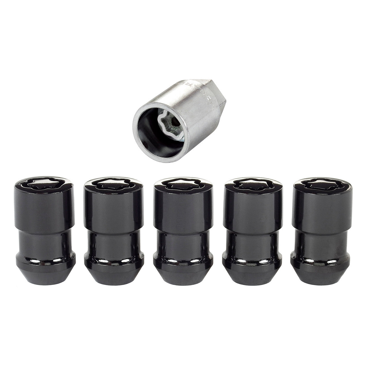 Cone Seat Exposed Style Wheel Locks-Black-5 Lock set 24526 - Apollo Off-Road