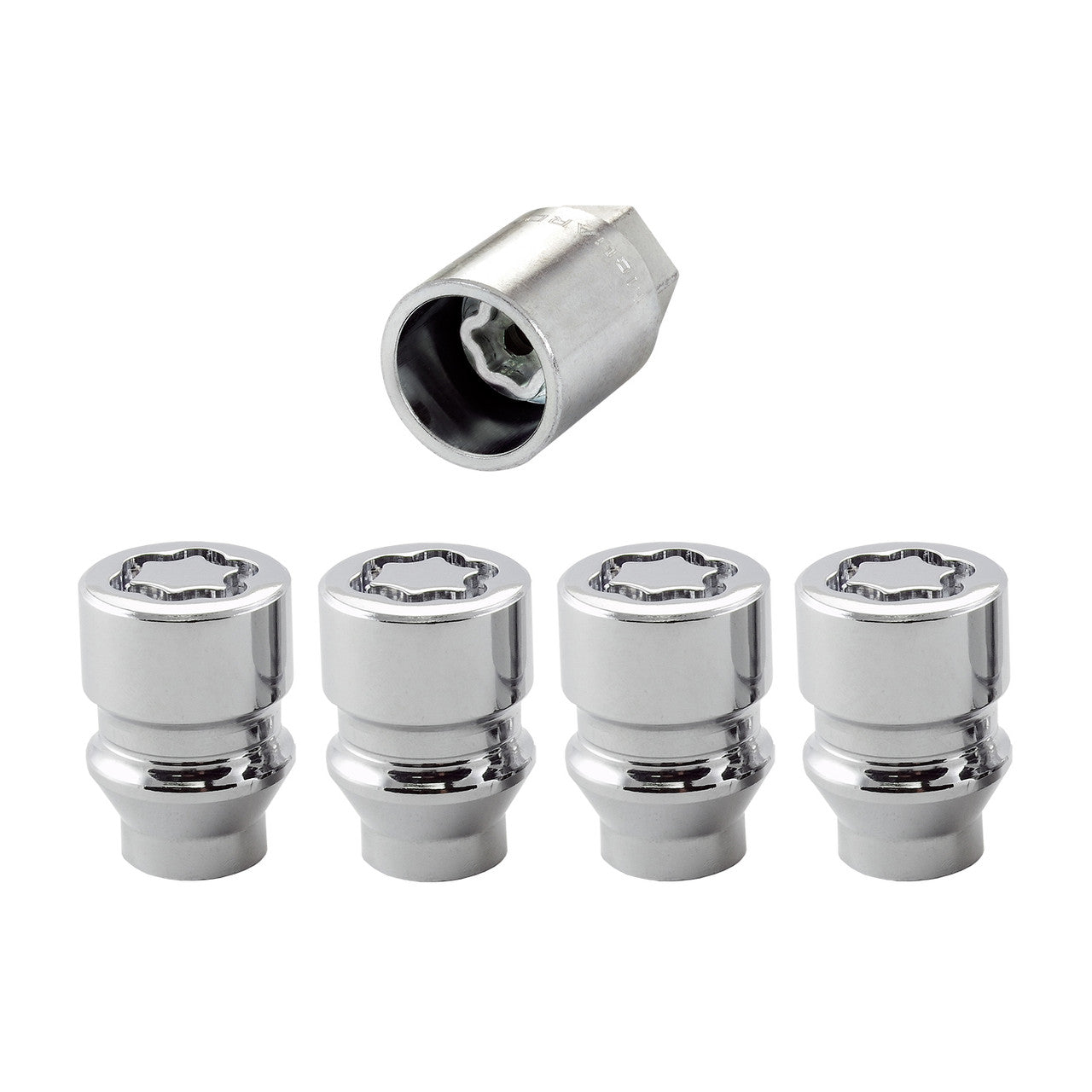 Cone Seat Exposed Style Wheel Locks-Chrome 24022 - Apollo Off-Road