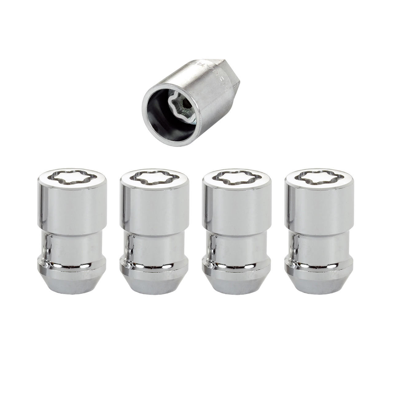 Cone Seat Exposed Style Wheel Locks-Chrome 24131 - Apollo Off-Road