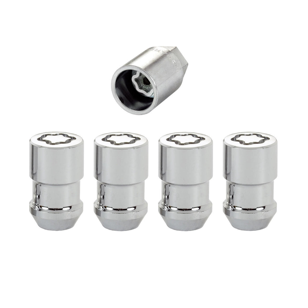 Cone Seat Exposed Style Wheel Locks-Chrome 24131 - Apollo Off-Road