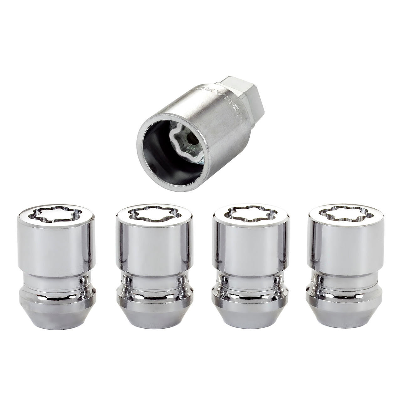 Cone Seat Exposed Style Wheel Locks-Chrome 24193 - Apollo Off-Road