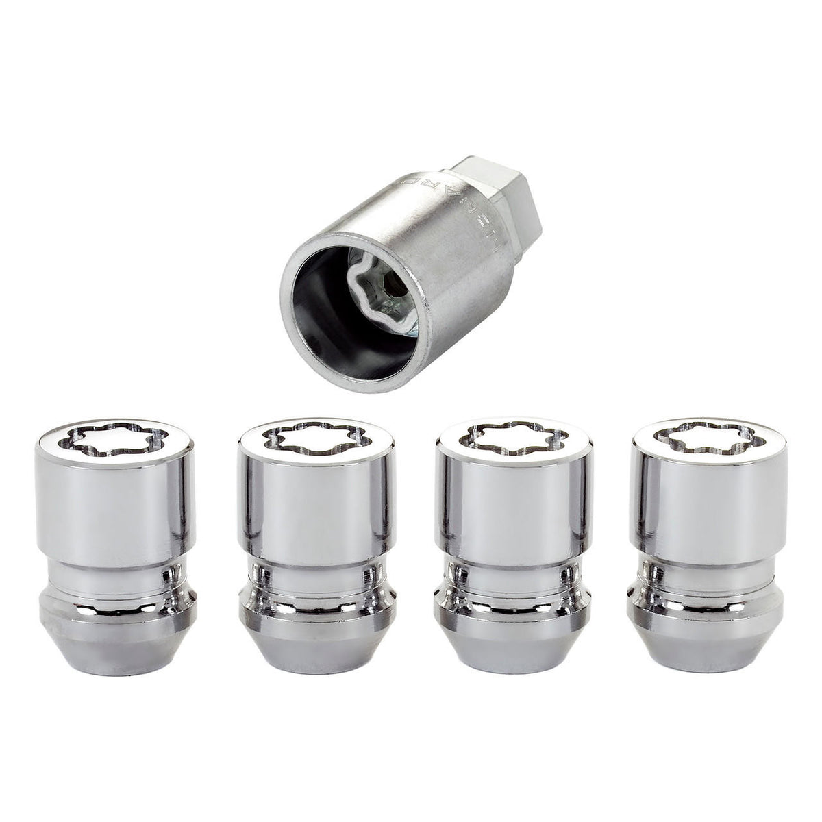 Cone Seat Exposed Style Wheel Locks-Chrome 24193 - Apollo Off-Road