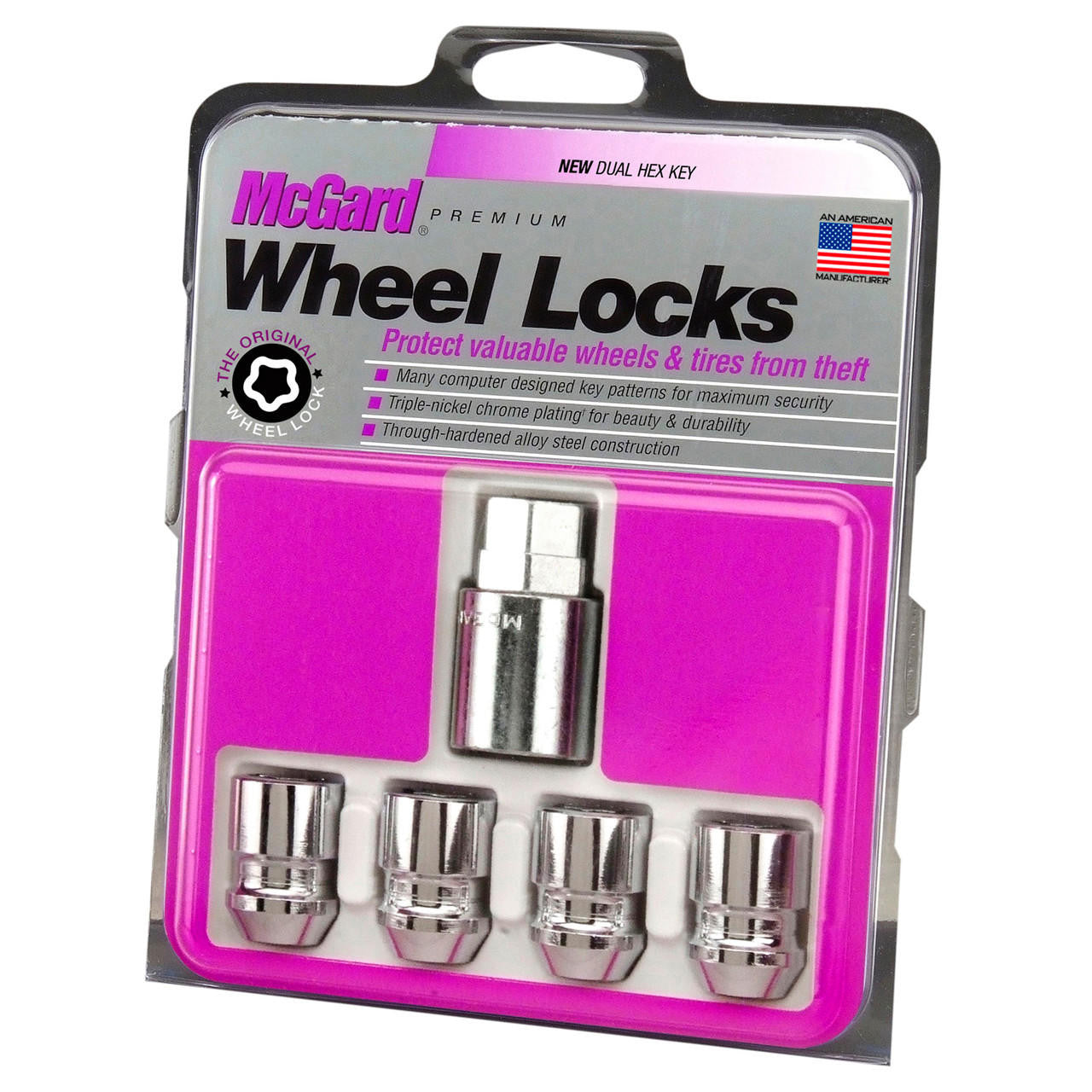 Cone Seat Exposed Style Wheel Locks-Chrome 24193 - Apollo Off-Road