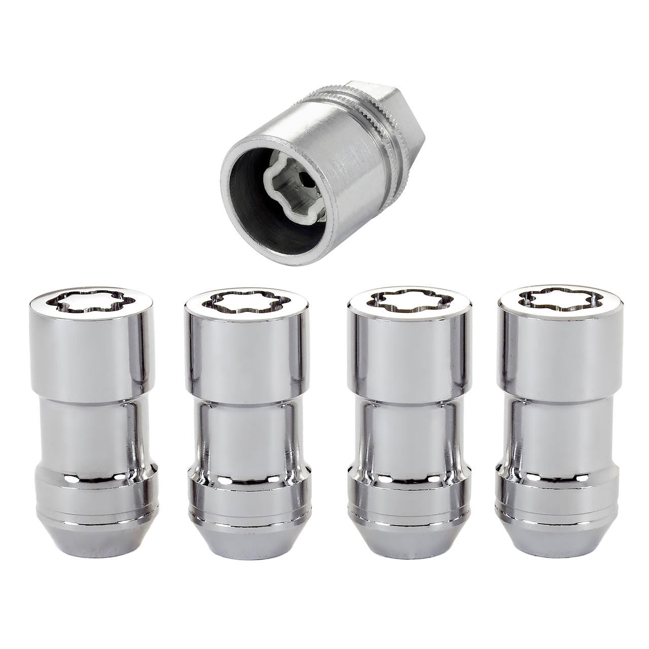 Cone Seat Exposed Style Wheel Locks-Chrome 24234 - Apollo Off-Road