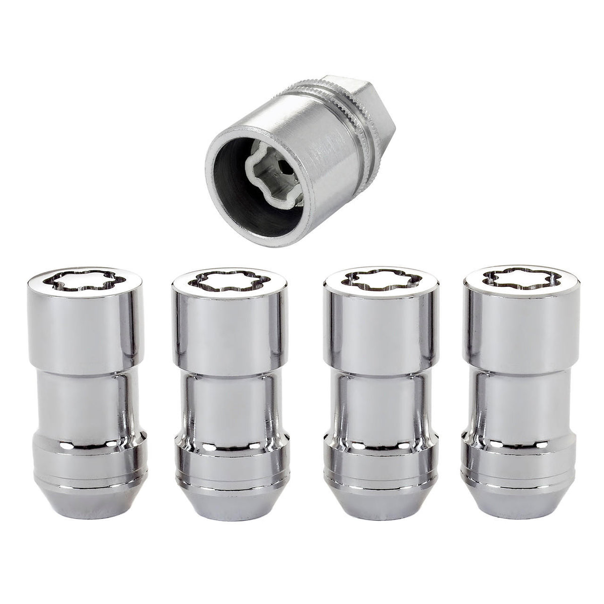 Cone Seat Exposed Style Wheel Locks-Chrome 24234 - Apollo Off-Road