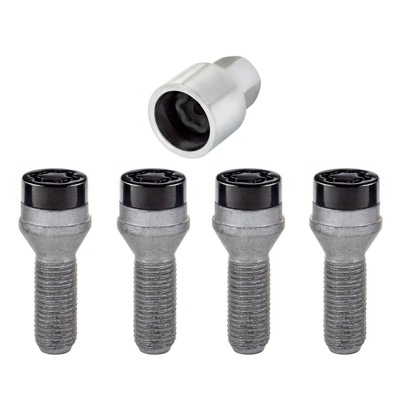 Cone Seat Style Wheel Lock Bolts-Black 27305 - Apollo Off-Road