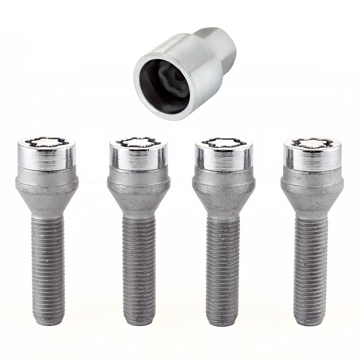 Cone Seat Style Wheel Lock Bolts-Chrome 27013 - Apollo Off-Road