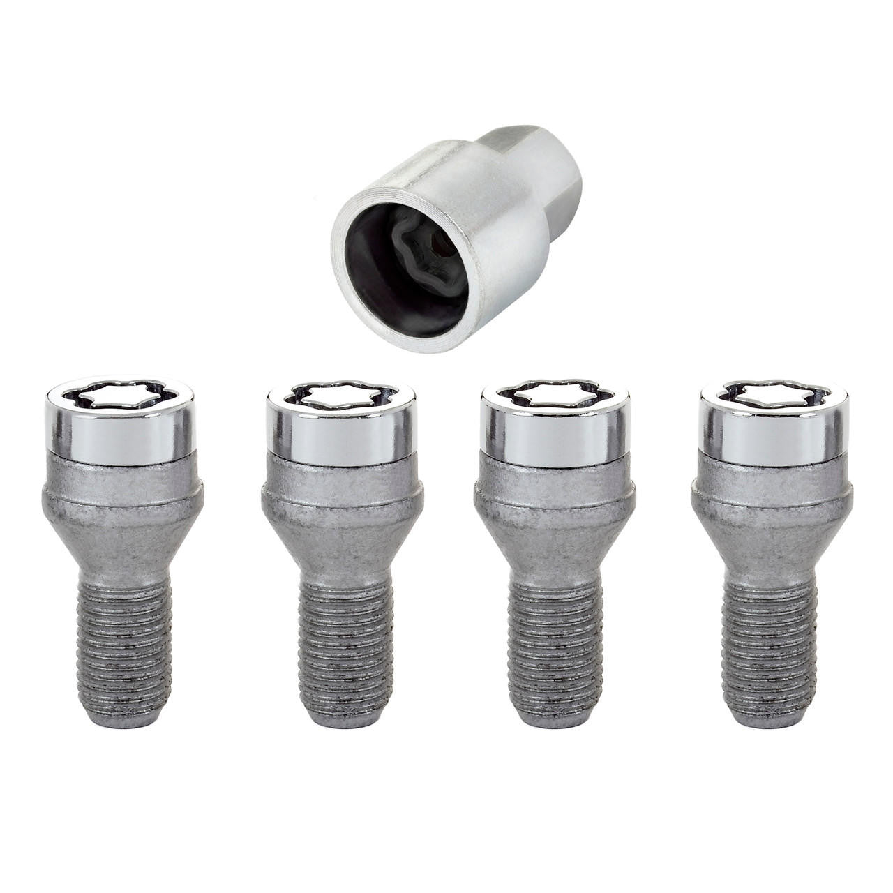 Cone Seat Style Wheel Lock Bolts-Chrome 27100 - Apollo Off-Road