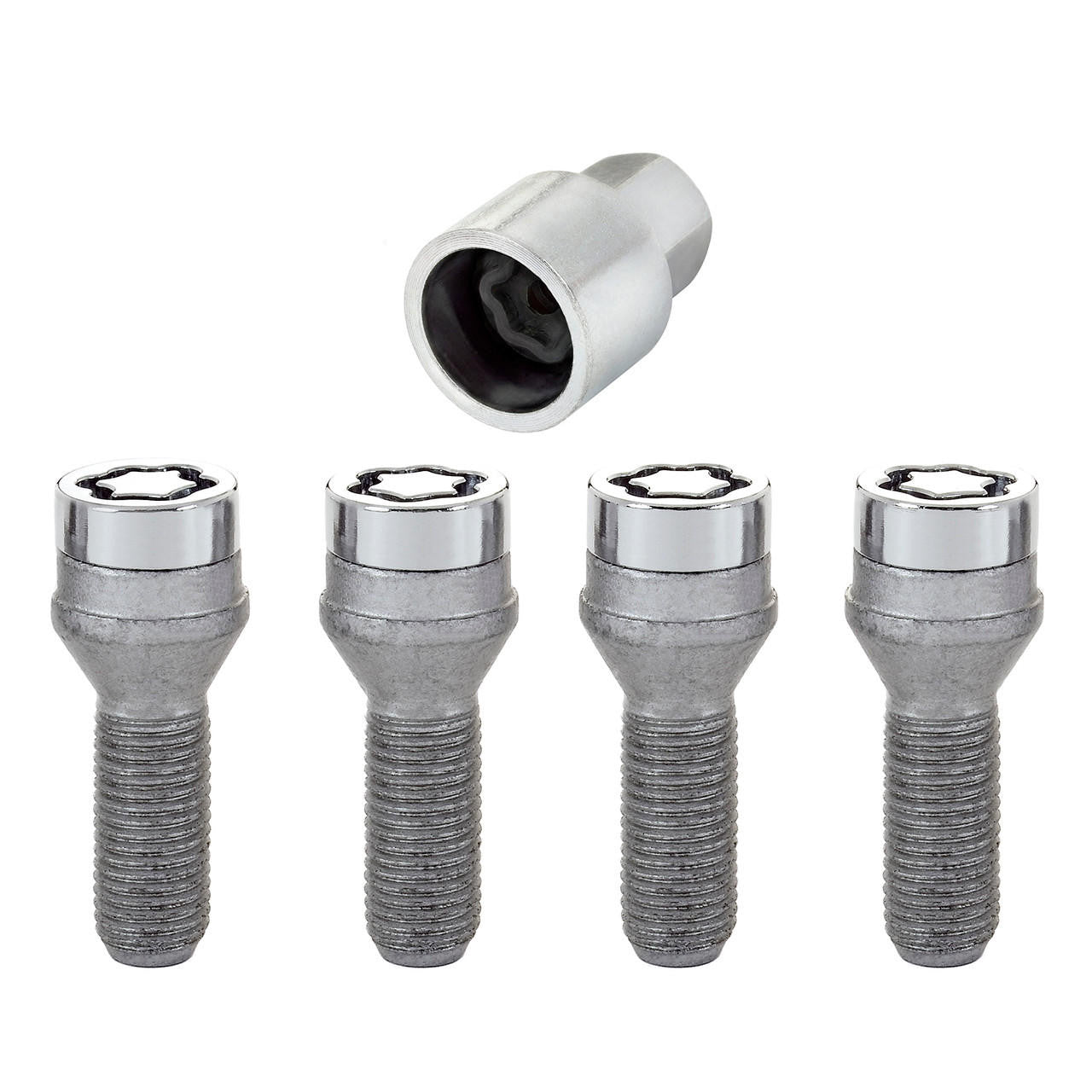 Cone Seat Style Wheel Lock Bolts-Chrome 27186 - Apollo Off-Road