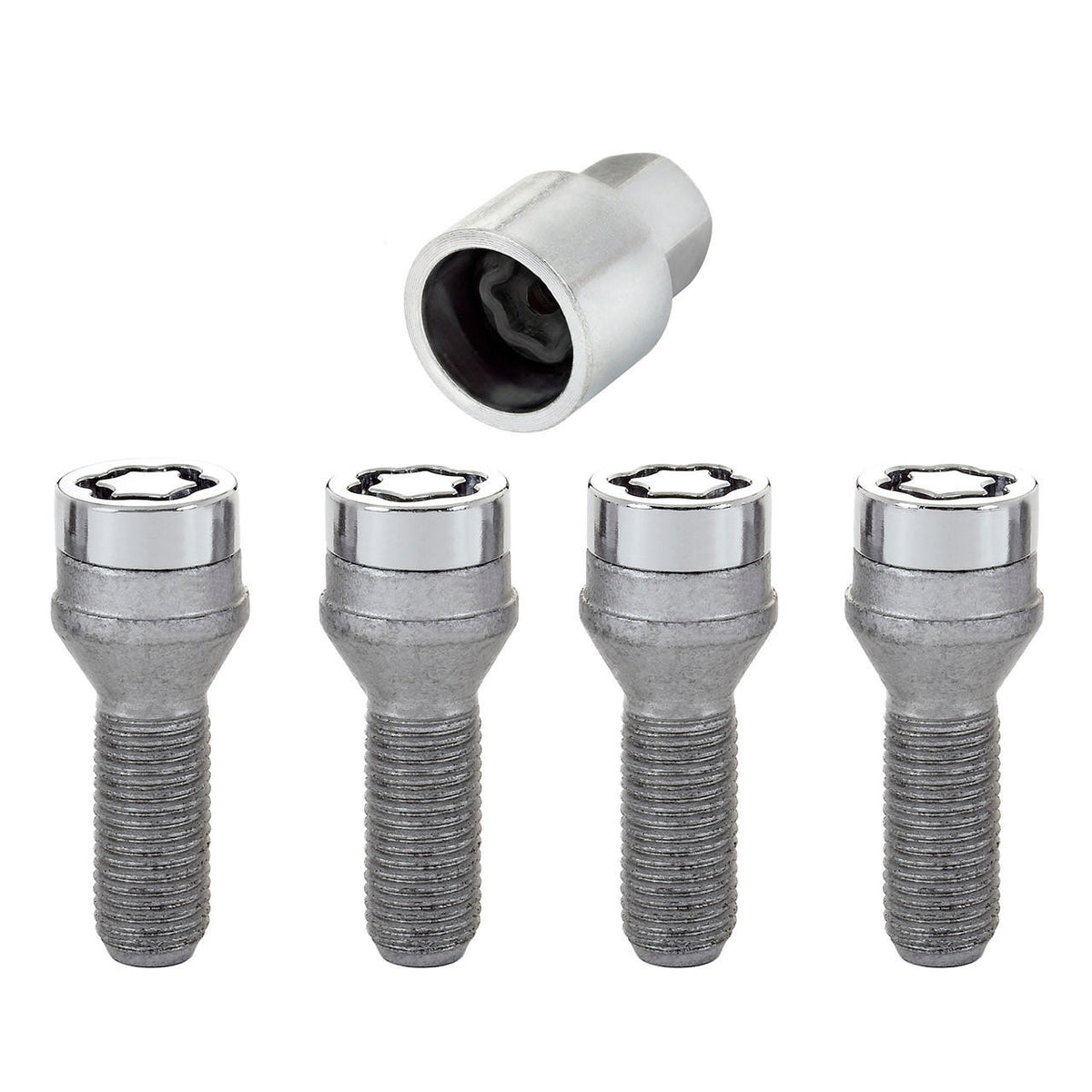 Cone Seat Style Wheel Lock Bolts-Chrome 27186 - Apollo Off-Road