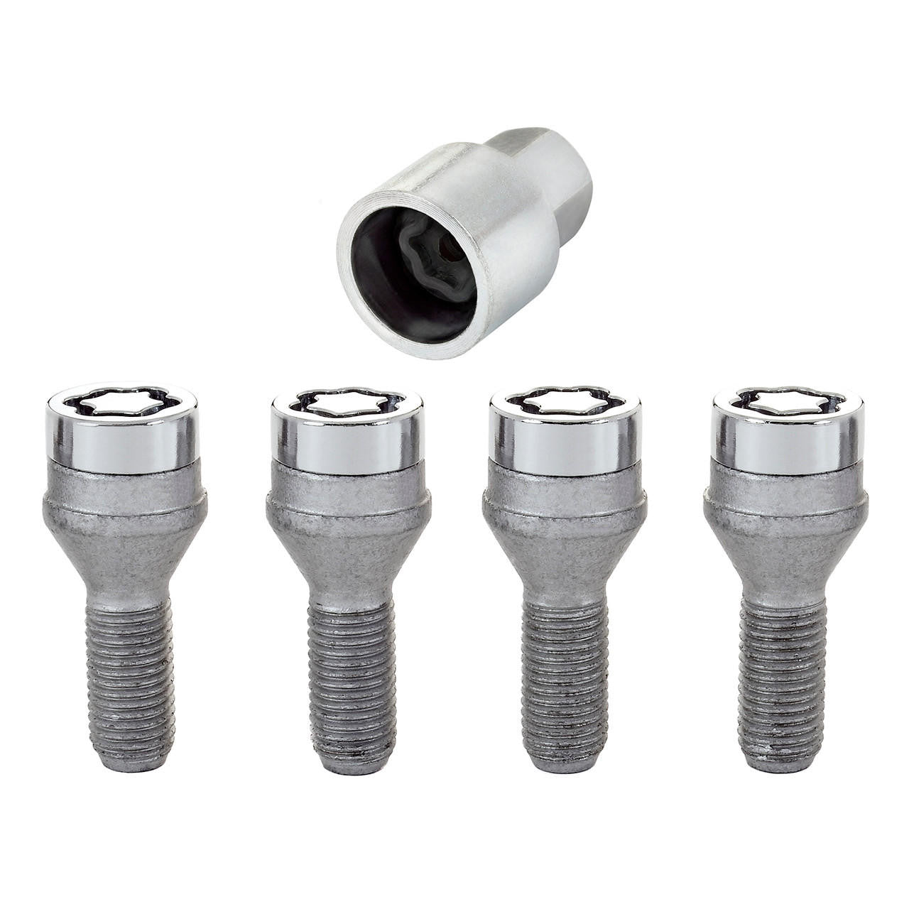 Cone Seat Style Wheel Lock Bolts-Chrome 27261 - Apollo Off-Road