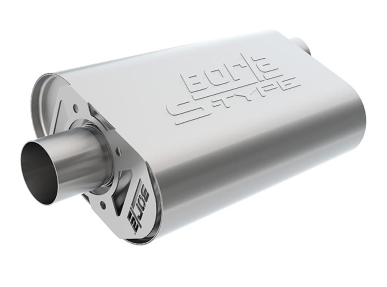 CrateMuffler Ford 289-302 Small Block & FE BB, S-Type, Chrome - Apollo Off-Road