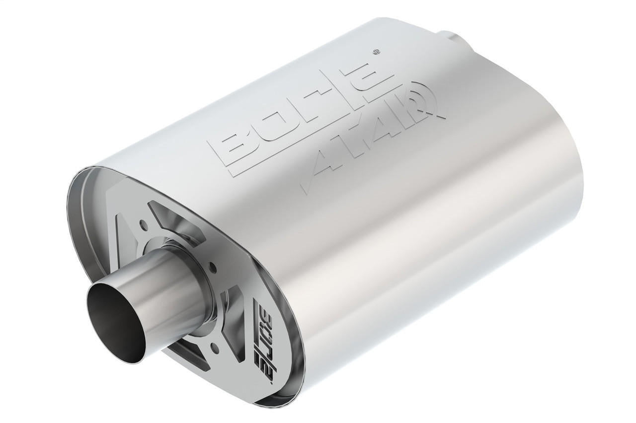 CrateMuffler Ford Coyote 5.0L V8, Center Outlet, ATAK, Chrome - Apollo Off-Road