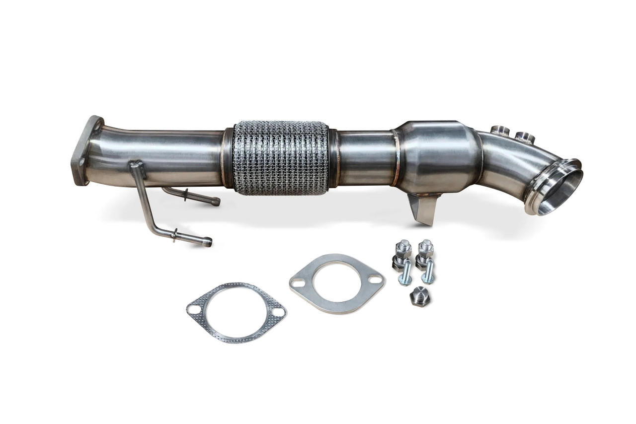 CVF Stainless Steel Catted Downpipe (2013-2018 Ford Focus ST) - Apollo Off-Road