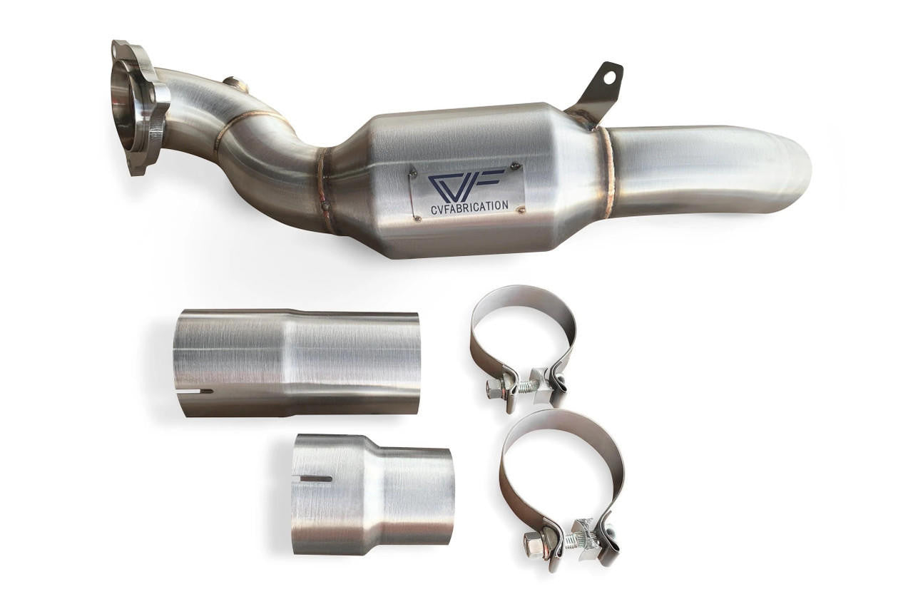 CVF Stainless Steel Catted Downpipe (2019-2021 Ford Ranger 2.3L EcoBoost) - Apollo Off-Road