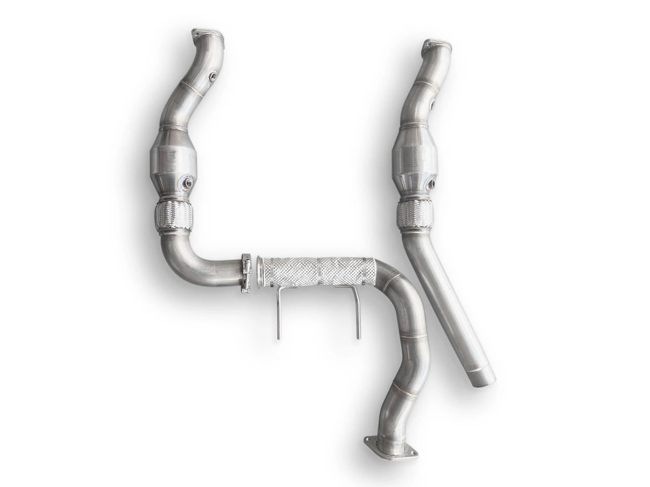 CVF Stainless Steel Catted Downpipes (2011-2020 F-150 & Raptor EcoBoost) - Apollo Off-Road