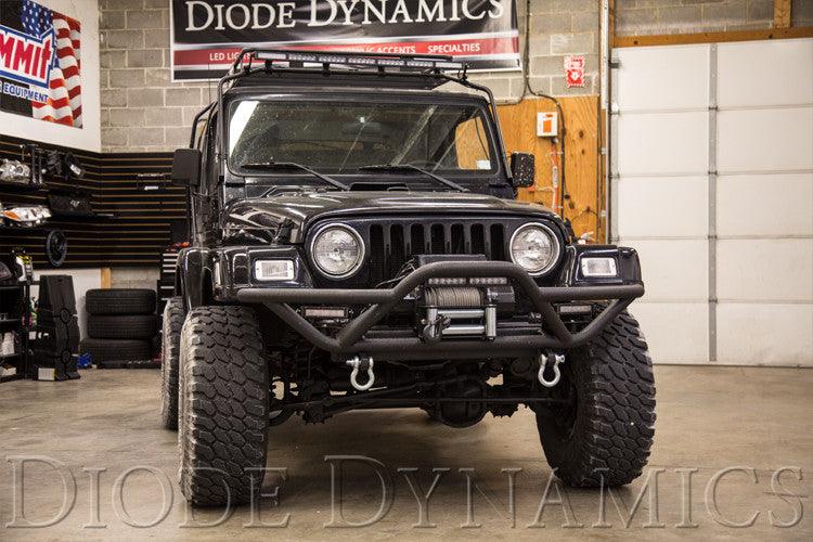 Diode Dynamics 12 Inch LED Light Bar Single Row Straight Clear Wide Pair Stage Series - Apollo Off-Road