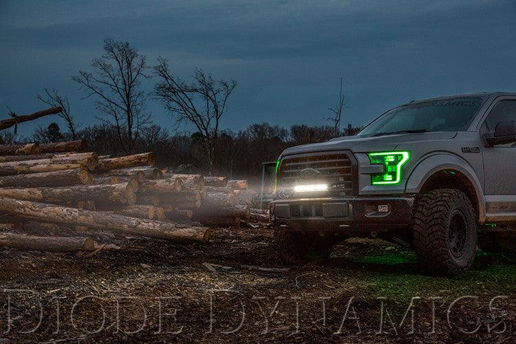 Diode Dynamics 18 Inch LED Light Bar Single Row Straight Clear Combo Each Stage Series - Apollo Off-Road