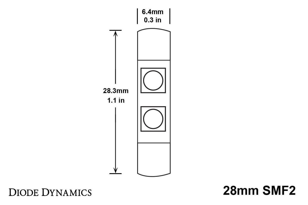 Diode Dynamics 28mm SMF2 LED Bulb Red Single - Apollo Off-Road