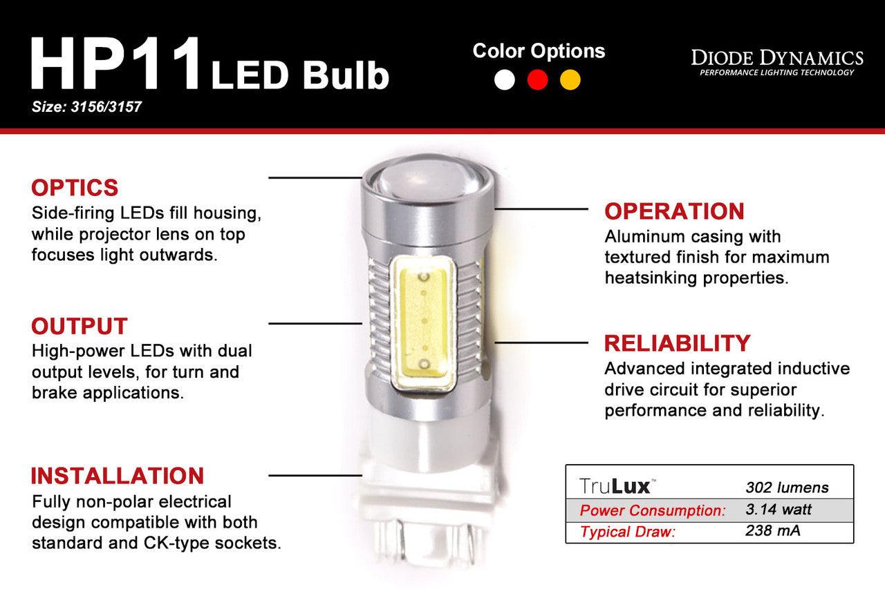 Diode Dynamics 3157 LED Bulb HP11 LED Red Single - Apollo Off-Road