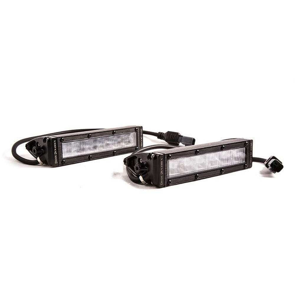 Diode Dynamics 6 Inch LED Light Bar Single Row Straight SS6 White Wide Light Bar Pair - Apollo Off-Road