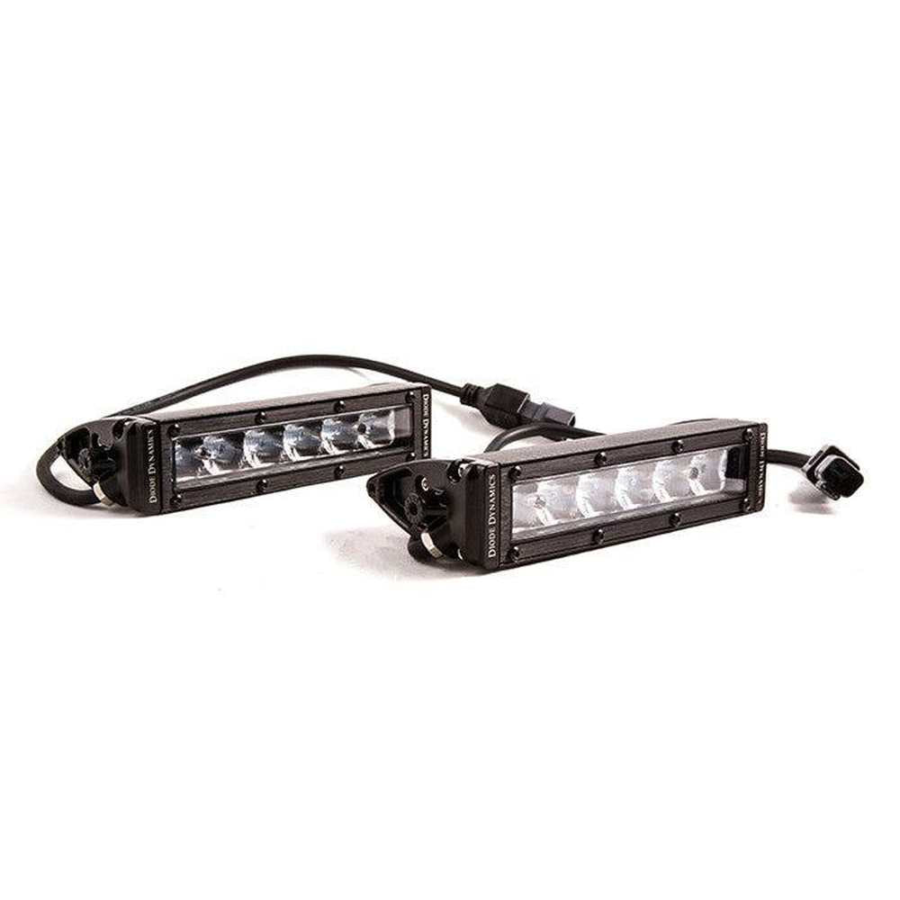 Diode Dynamics 6 Inch LED Light Bar Single Row Straight SS6 White Wide Light Bar Pair - Apollo Off-Road