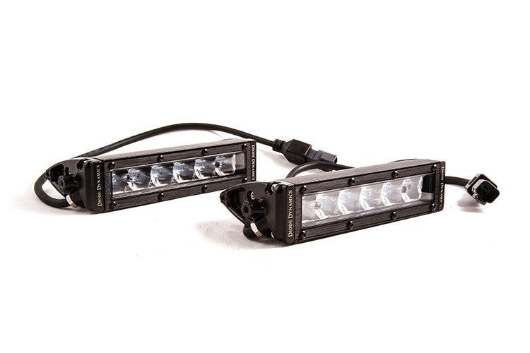 Diode Dynamics 6 Inch LED Light Bar Single Row Straight SS6 White Wide Light Bar Pair - Apollo Off-Road