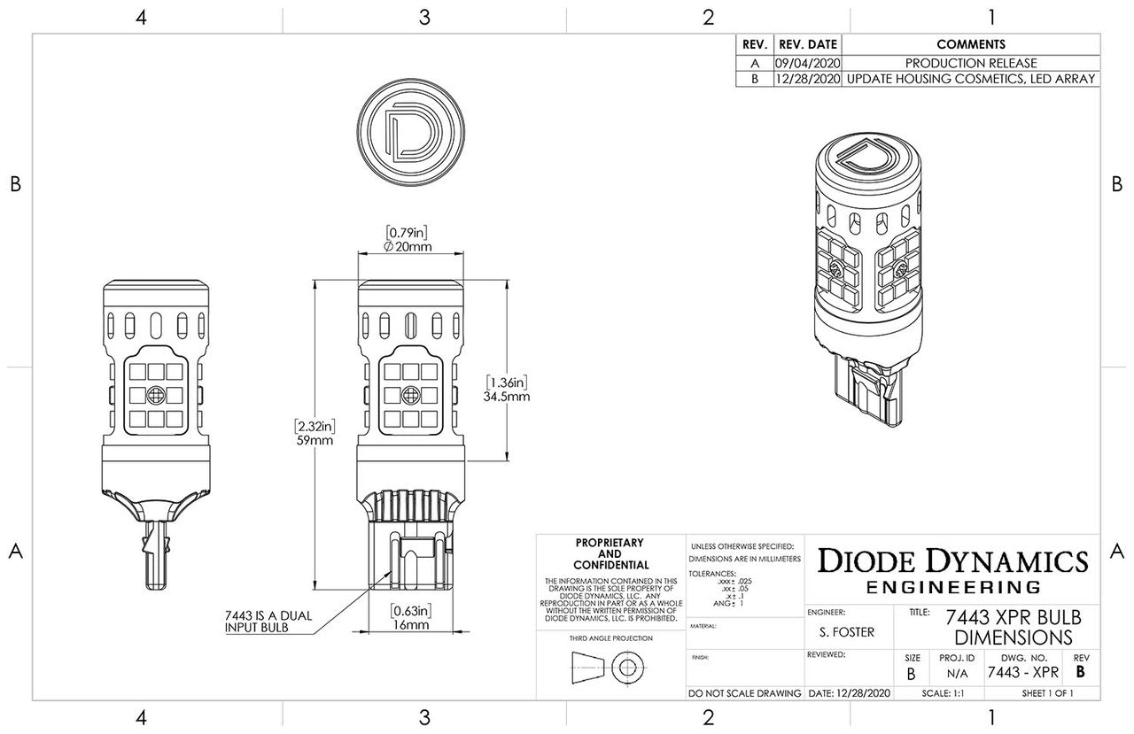 Diode Dynamics 7443 XPR LED Bulb Cool White Pair - Apollo Off-Road