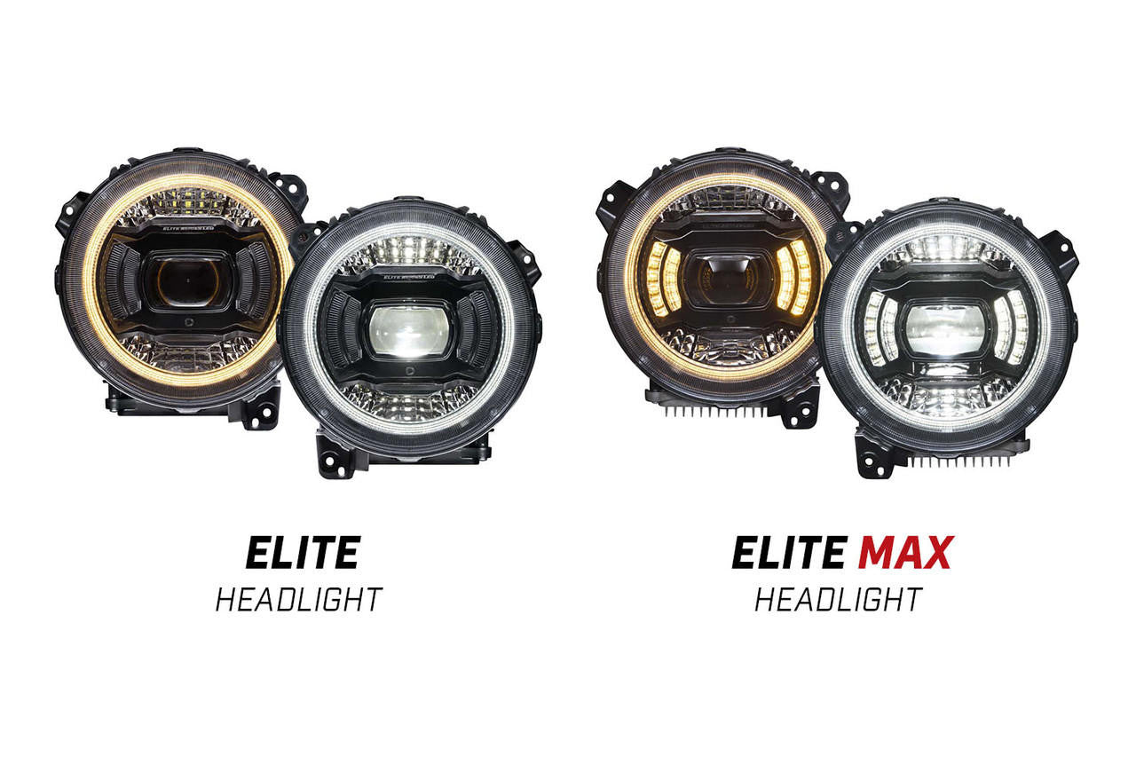 Diode Dynamics Elite Max LED Headlamps for 2020-2022 Jeep Gladiator - Apollo Off-Road
