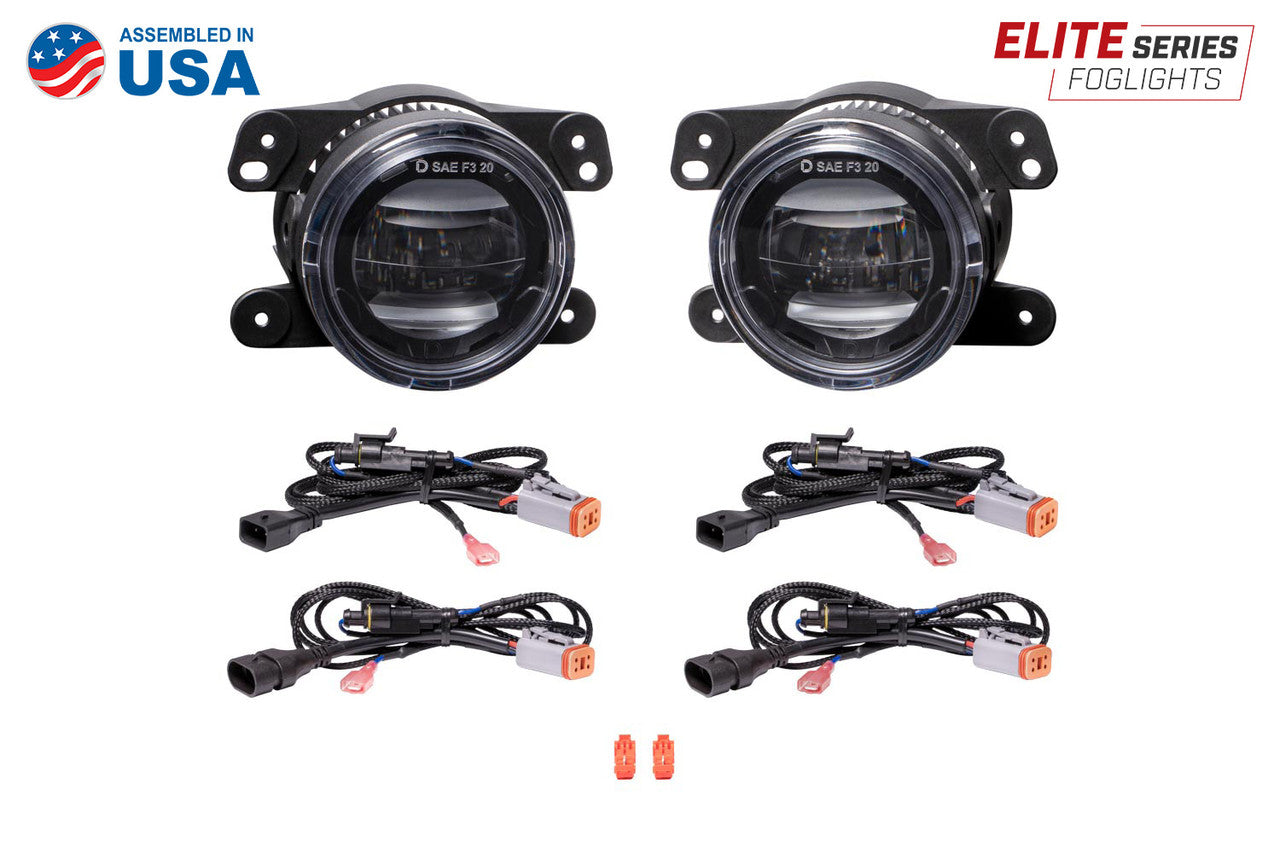 Diode Dynamics Elite Series Fog Lamps for 2006-2009 Chrysler PT Cruiser Pair Yellow 3000K - Apollo Off-Road