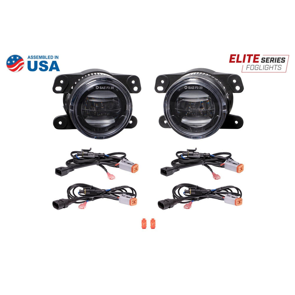 Diode Dynamics Elite Series Fog Lamps for 2011-2013 Jeep Grand Cherokee Pair Yellow 3000K - Apollo Off-Road
