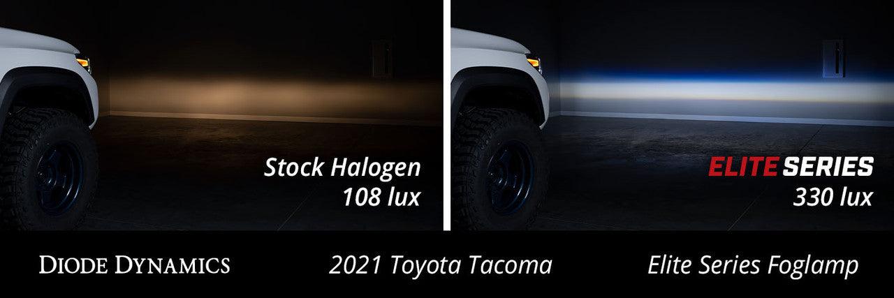 Diode Dynamics Elite Series Fog Lamps for 2013-2021 Toyota Tacoma Pair Cool White 6000K - Apollo Off-Road